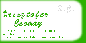 krisztofer csomay business card